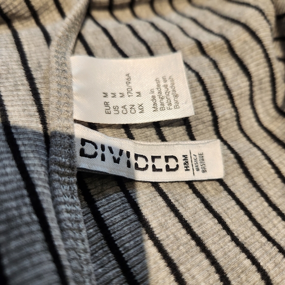 Divided H&M Summer stripes dress Grey Size M - Picture 11 of 11